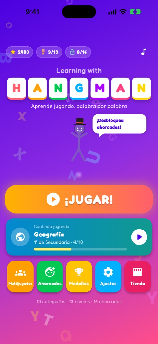 Pantalla de inicio